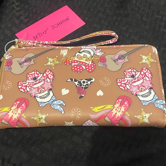 Betsey Johnson Handbags - Betsey Johnson Western Skull Wallet nwt
